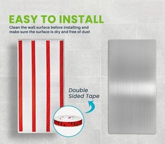 Stainless Steel Backsplash – Wall Protector for Kitchen Bathroom & Office