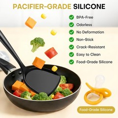 3 Pieces Spatula, Pacifier-Grade Silicone Spatulas Set Heat Resistant 600℉ for