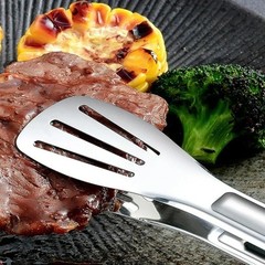 Stainless Steel Steak Clamp Food Bread Meat Clip Tongs BBQ Kitchen Cooking Tools