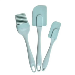 3pcs Blue Silicone Baking Spatula & Oil Brush Kitchen Tool Set Baking Tool – NEW