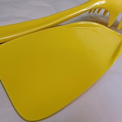 Melamine Kitchen Spatula Pasta Spoon Sunshine Yellow Utensil Unbranded ~Vintage~