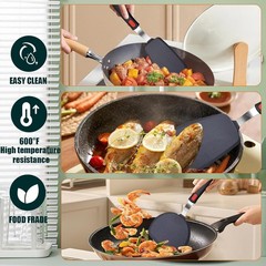 3-Pack Large Silicone Spatula Turners for Nonstick Cookware | 600°F heat resi…