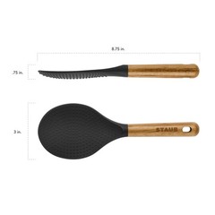 STAUB Rice Spoon, Perfect for Keeping Fluffy While 1 unit, Matte Black