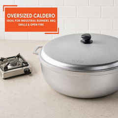 GAU-80508 Jumbo Traditional Natural Caldero for Cooking and Serving, 18 Quart, S