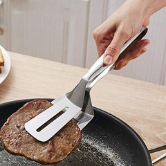 Steak Clamp Cooking Tong Stainless Steel Flipping Tongs Clips for BBQ Meats Fish