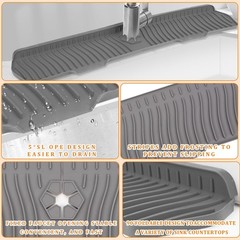 30 Inch Sink Splash Guard Silicone Sink Mat for Kitchen Faucet Bathroom