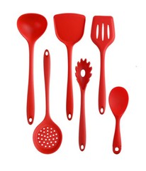 Kitchen Utensil Set of 6 Silicone Spoon Cook Tools Temp 446℉ Dishwasher Safe