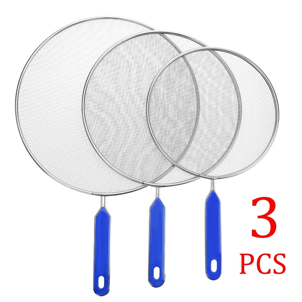 Splatter Screen for Frying Pan Fine Mesh Stainless Steel Grease Splatter Guard