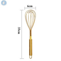 HAND MIXER STAINLESS STEEL EGG WHISK GOLD COLOR ECOFRIENDLY MANUAL EGG BEATER MI