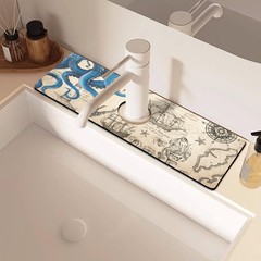 Sink Faucet Absorbing Mat, 2 Pack Drying Mat Around Faucet Sink Splash Guard …