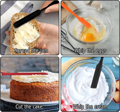 3Pcs Jar Spatula, Silicone Jar Spatula Heat Resistant Kitchen Spatulas
