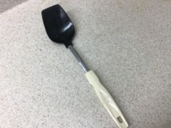 Vintage Unbranded “EKCO LIKE” Black Nylon Solid Serving Spoon Plastic Handle