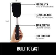 BPA-Free Silicone Spatula for Non Stick Frying Pan, Heat Resistant Flexible H…