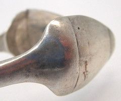 Antique Isaac Hutton Albany New York 1790 Sugar Tongs Acorn Tip Early Monogram
