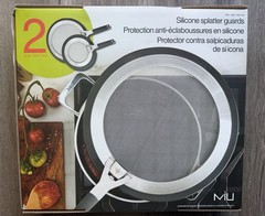 MIU 2-Piece Stainless Steel Mesh Silicone Splatter Guard Screens, 13″ & 10.4″