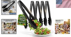 Heavy-Duty Plastic Tongs – 12pcs 9″ for Weddings and Catered Events