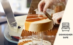 Icing Spatula, Offset Spatula, Stainless Steel with PP Plastic Handle Cake