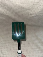 Vintage Spatula Stainless Steel Made In China Green And White