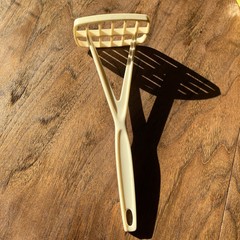 Vintage Foley Potato Masher Almond Cream Plastic Mid Century Kitchen Utensil USA