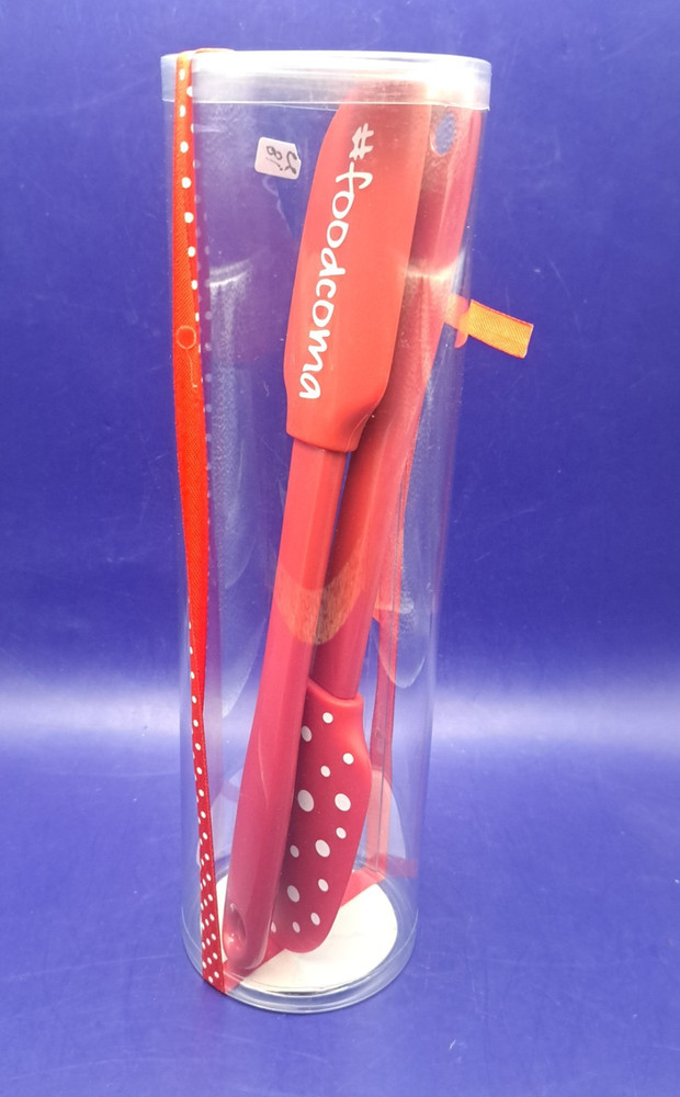 Farberware Soft Grips Heat Resistant Red Silicone Spatulas Gift Set of 2
