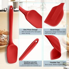 Silicone Spatula Set 6 Pack Food Grade Kitchen Utensils with Silicone Brush