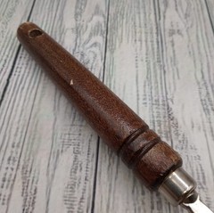 Vintage Brown Nylon Solid Serving Basting Spoon Farmhouse Wood Handle Unbranded
