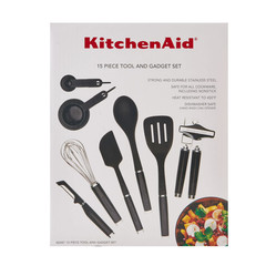 KitchenAid 15-Piece Tool and Gadget Kitchen Utensil Sets in Black