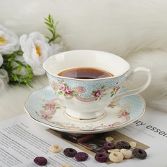 fanquare Colorful Floral Porcelain Coffee Cups with Saucers, British Tea Cups…
