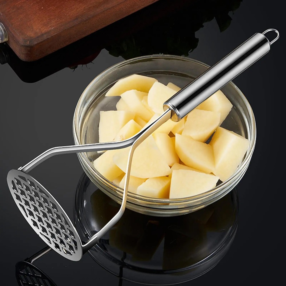 Potato Masher Hangable Stainless Steel Ricer & Vegetable Crusher Kitchen Gadget