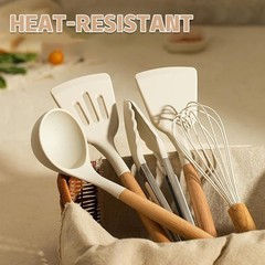 Kitchen Cooking Utensils Set, 33 pcs Non-stick Silicone Cooking Kitchen Utens…