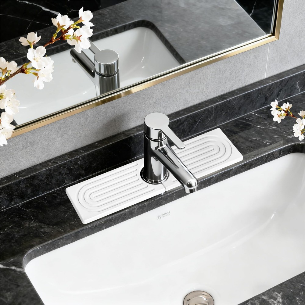 Diatomite Stone Faucet Mat for Kitchen Sink Sink Stone Quick Dry Around Fauce…