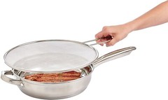 Splatter Screen Stainless Steel 9-Inch Fine Mesh Cover for Cooking and Frying