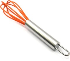 Mini Whisks 6 inch 2Pcs Stainless Whisk+silica gel, Hand Egg Mixer for Flour …