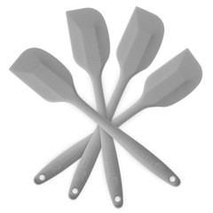 SILICONE SPATULA 4PIECE SET HEATRESISTANT NONSTICK RUBBER SPATULAS WITH STAINLES