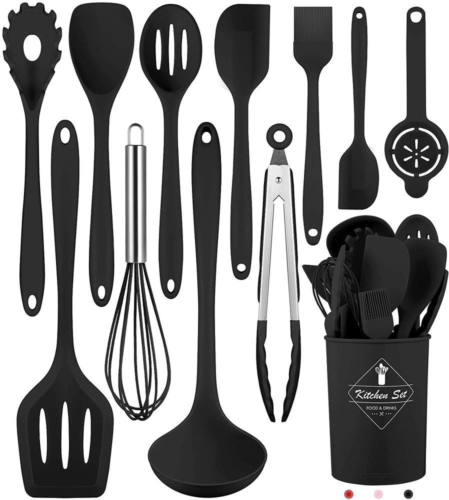 Kitchen Utensils Set-12 Pieces Silicone Cooking Utensils Set Dishwasher Safe 392