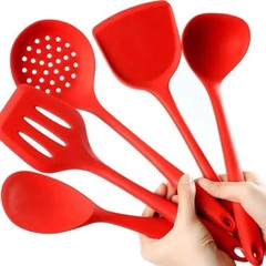 9pc Silicone Kitchen Utensil Set, Nonstick Safe, Heat Resistant, Dishwasher Safe