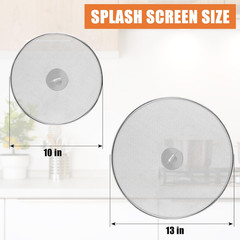 2-Pack Splatter Screens for Frying Pan – Stainless Steel Grease Splatter Guard w