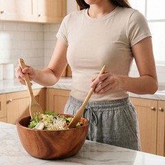 All-Natural Bamboo Cooking Utensil Set of 8 – Perfect for Non-Stick Cookware