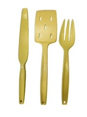 Yellow Plastic set VIP Sales in USA Set of 3 Spoon Spatula and Icing