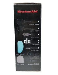 NEW KitchenAid 16 Piece Tool and Gadget Set Black Utensils Measuring Cups KO459