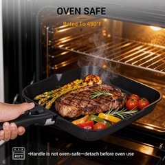 Ammeloo 21 Pcs Pots 21 and Pans Set Non Stick with Grill Pann, Black