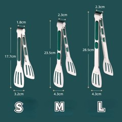 7/9/11.2 IN Stainless Steel Food Clip BBQ Grill Steak Food Clamp Clips Silicone