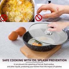 3PCS Stainless Steel Splatter Screen 9.8 11.4 13 Inch Fine Mesh Frying Pan