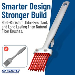 Silicone Basting Brush with Hook, 2″ Red – Set of 12 Kitchen Cooking Tools