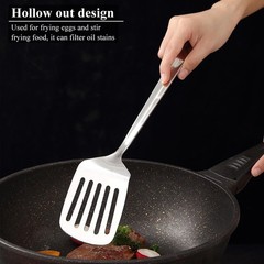 HOMQUEN 4pc Silver Stainless Steel Kitchen Utensils Set