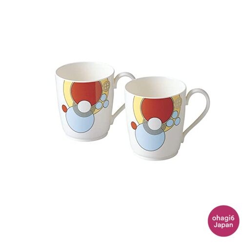 Noritake Frank Lloyd Wright Imperial Mug Pair Set 295ml Bone China Japan