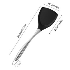 Honglida Premium Silicone Wok Turner BPA Free 600ºF Spatula Stainless Steel H…