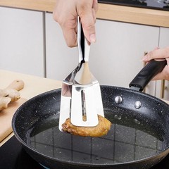 Stainless Steel Steak Clamp Food Bread Meat BBQ Clip Tongs Kitchen Cooking Tool