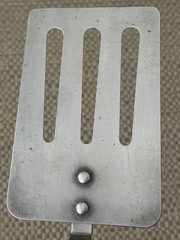 Vintage Unbranded Short Handle Slotted Spatula Turner Flipper Stainless USA 10½”