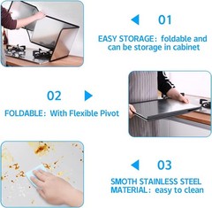 4 Sided Splatter Guard for Frying Stove Top Stainless Steel Splatter Screens …